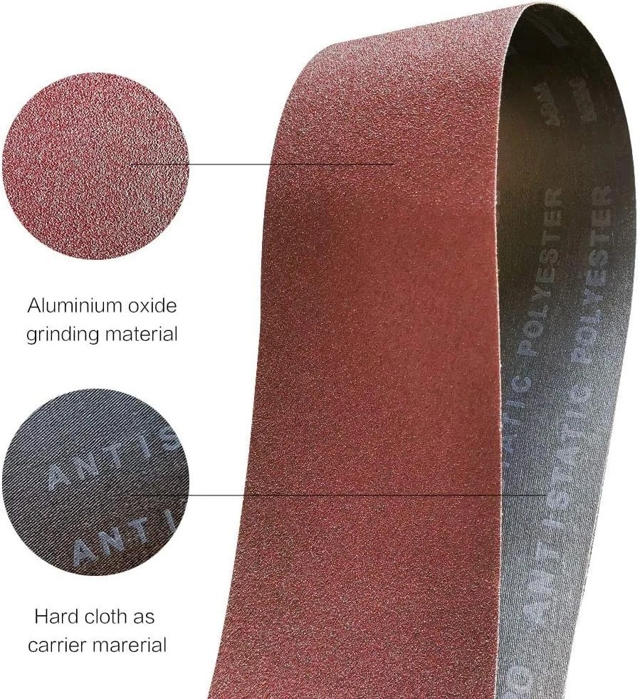 1×30 Inch Sanding Belt Pack – 12 Aluminum Oxide Belts in Assorted Grits