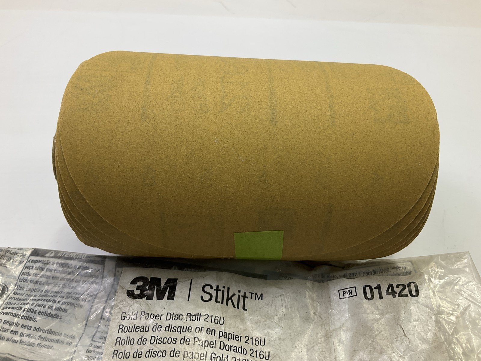 3M 01420 Stikit Gold 5″ P320 320 Grit Sanding Abrasive Disc Roll (175 Discs)