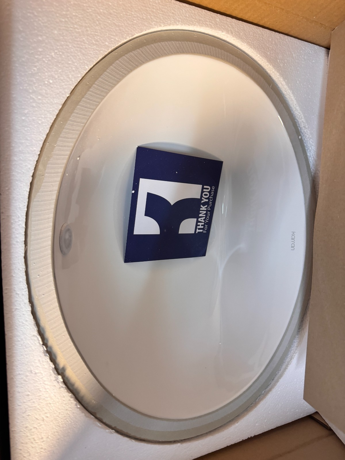 Karran Valera VC-101-WH Undermount Bathroom Sink White 17 x 14 in
