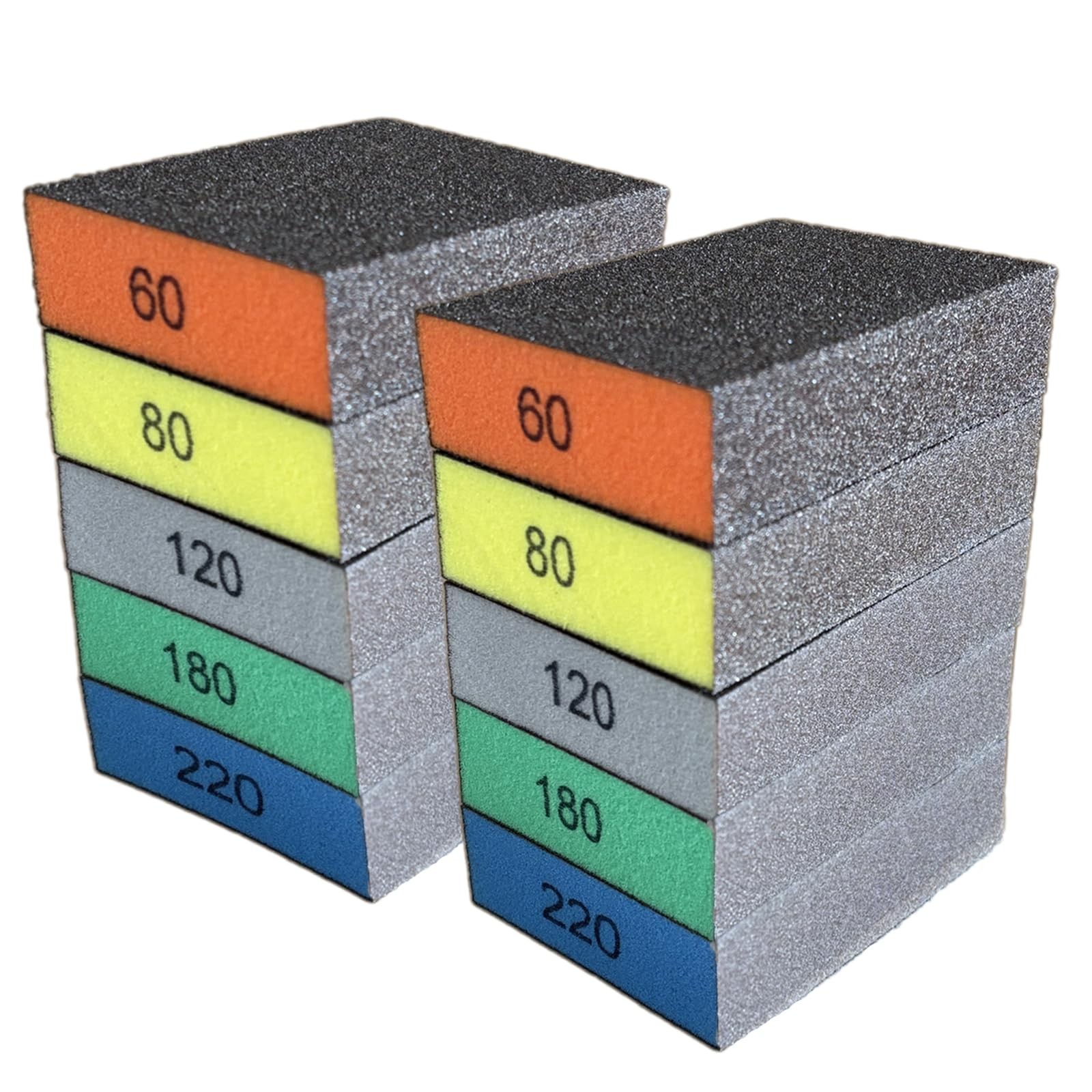 Sanding Sponge 10 Pack Multi Grit Washable Reusable Block Wood Drywall Metal