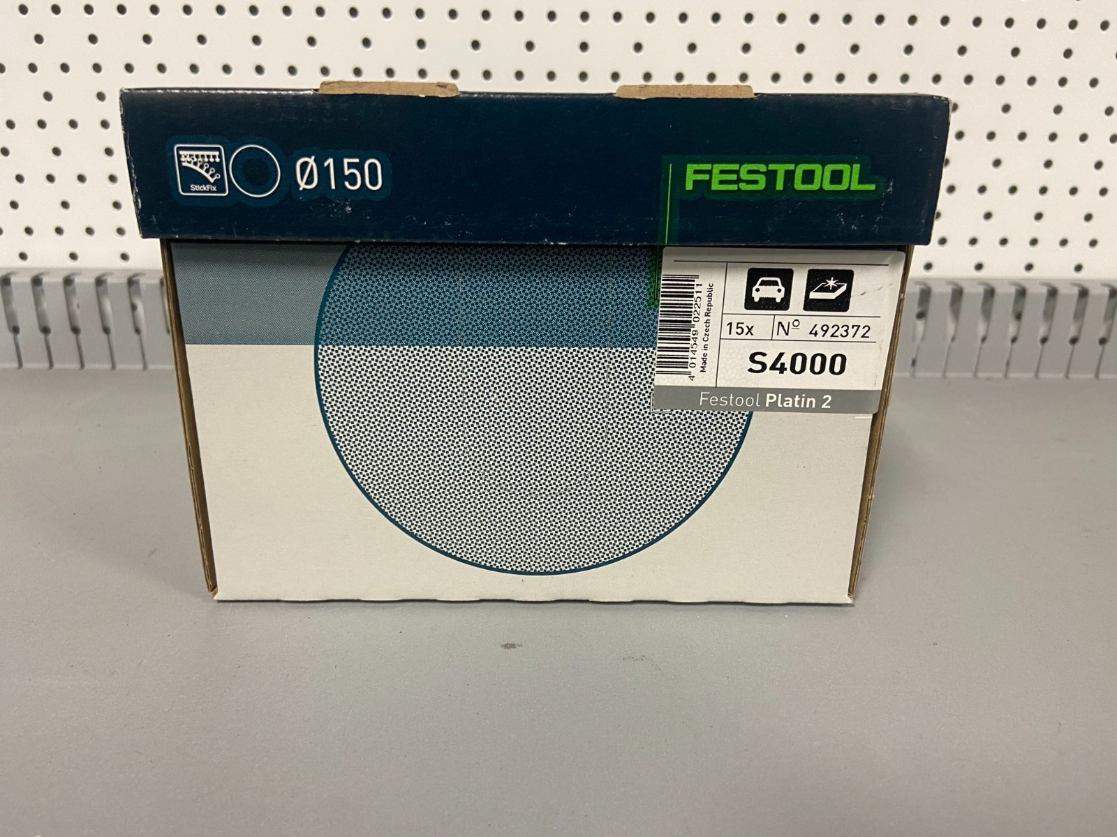 Festool 492372 150mm Platin 2 S4000 Disc Abrasives, 15 ct