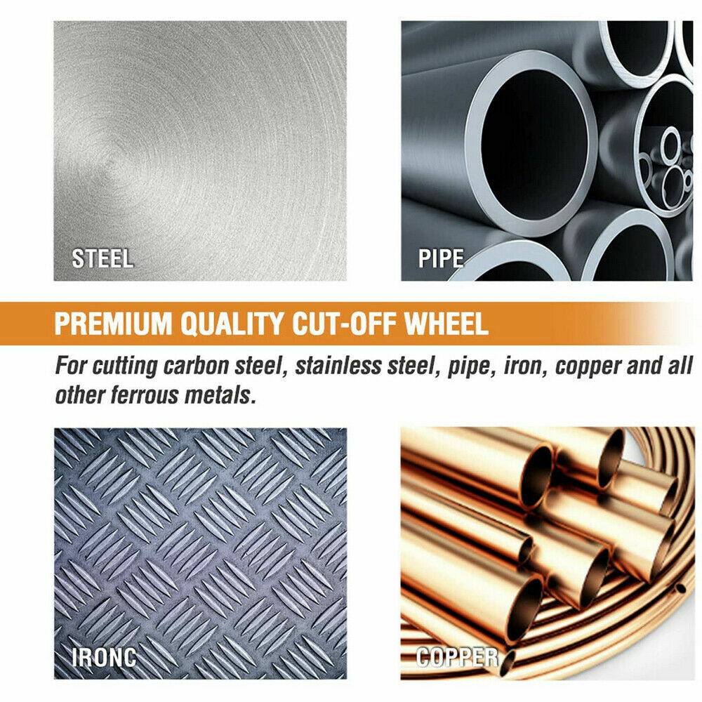 100 Pack 4-1/2″ x 1/16″ x 7/8″ Cut-off Wheels Discs Stainless Steel & Metal 4.5″