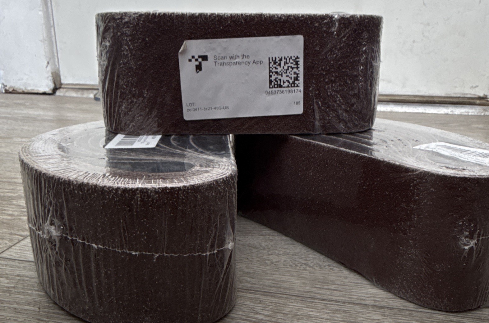 3 x 21 in 40G Coarse Sanding Belts for Belt Sander Grinding/Sanding Brown