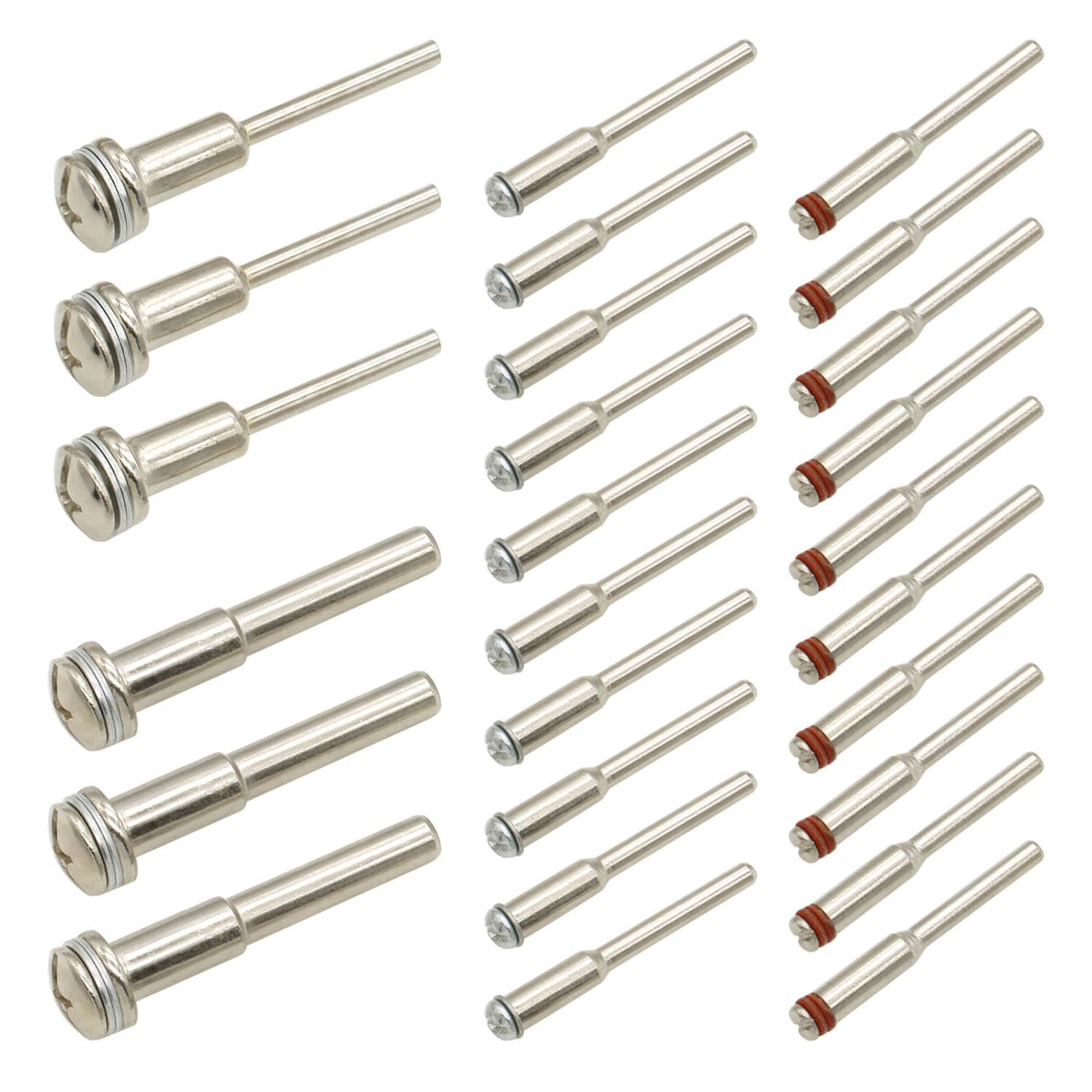 26PCS Cut-Off Wheel Screw Mandrel Set, 2mm/3mm/6mm for 2 inches