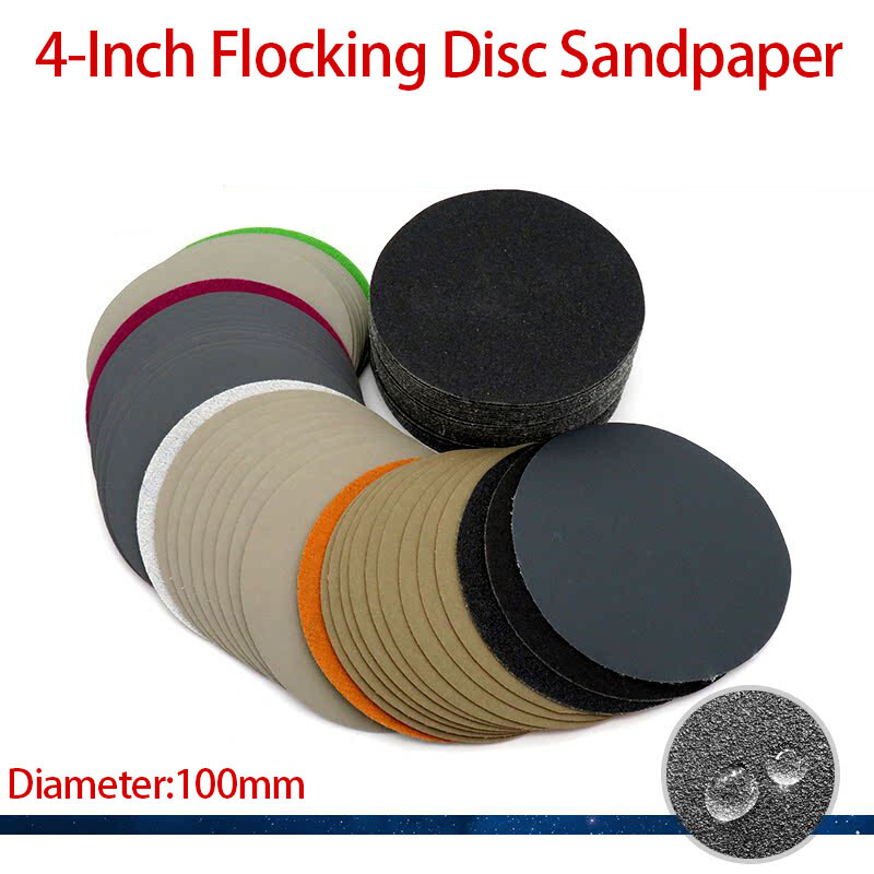 4-Inch Flocking Disc Sandpaper Diameter:100mm 60-10000 Grit Wet And Dry Dual Use