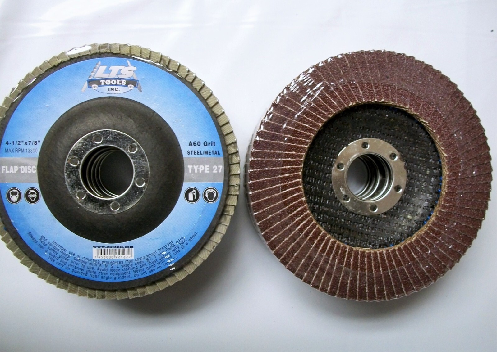 4-1/2″ x 7/8″ Flap Disc 60 Grit Type 27 AO Professional Grade 50 Discs