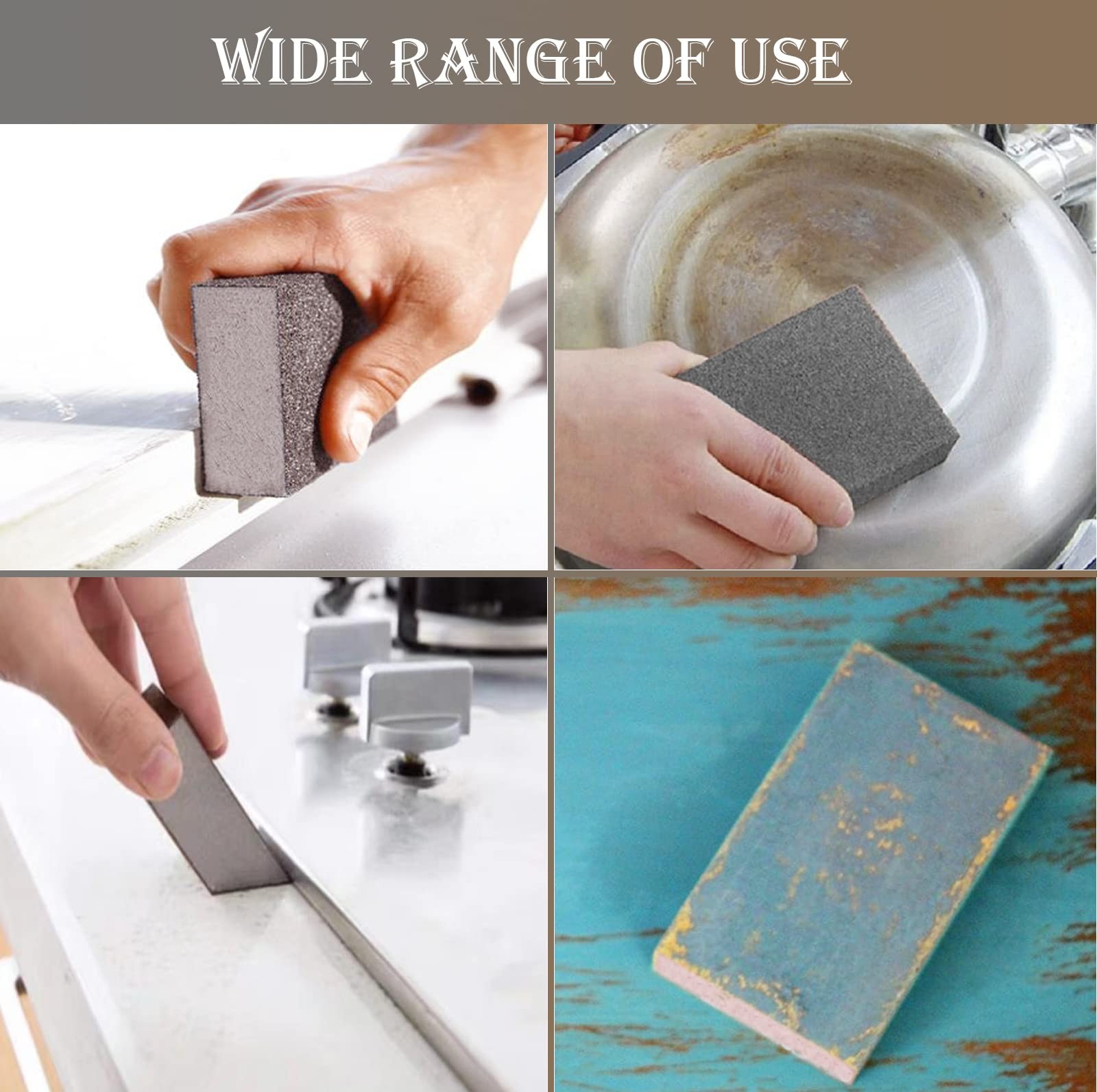 12 Pack Single Sanding Sponge Set Assortment Washable Reusable Assorted Grit