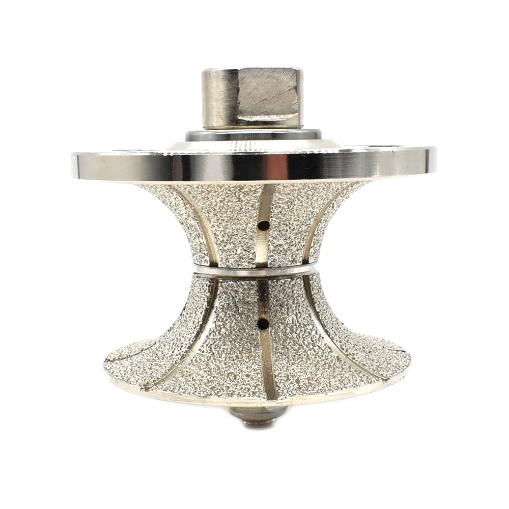 2″ Full Bullnose Vacuum Brazed Diamond Profile Wheel & Female Threads – V50FBPW