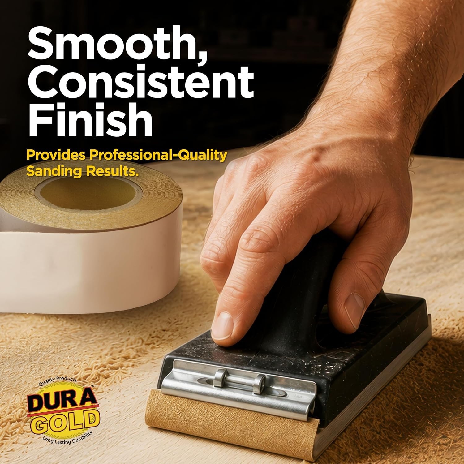 Clog-Resistant Gold 120 Grit PSA Sandpaper Roll for Superior Sanding Performance