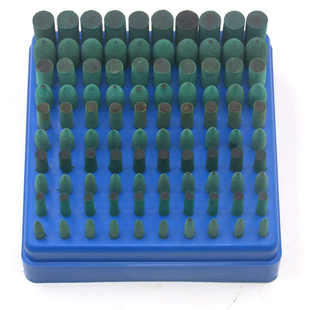 Polishing Accessories 100Pcs Rubber Grinding Heads,3Mm Shank Assorted Accessory,