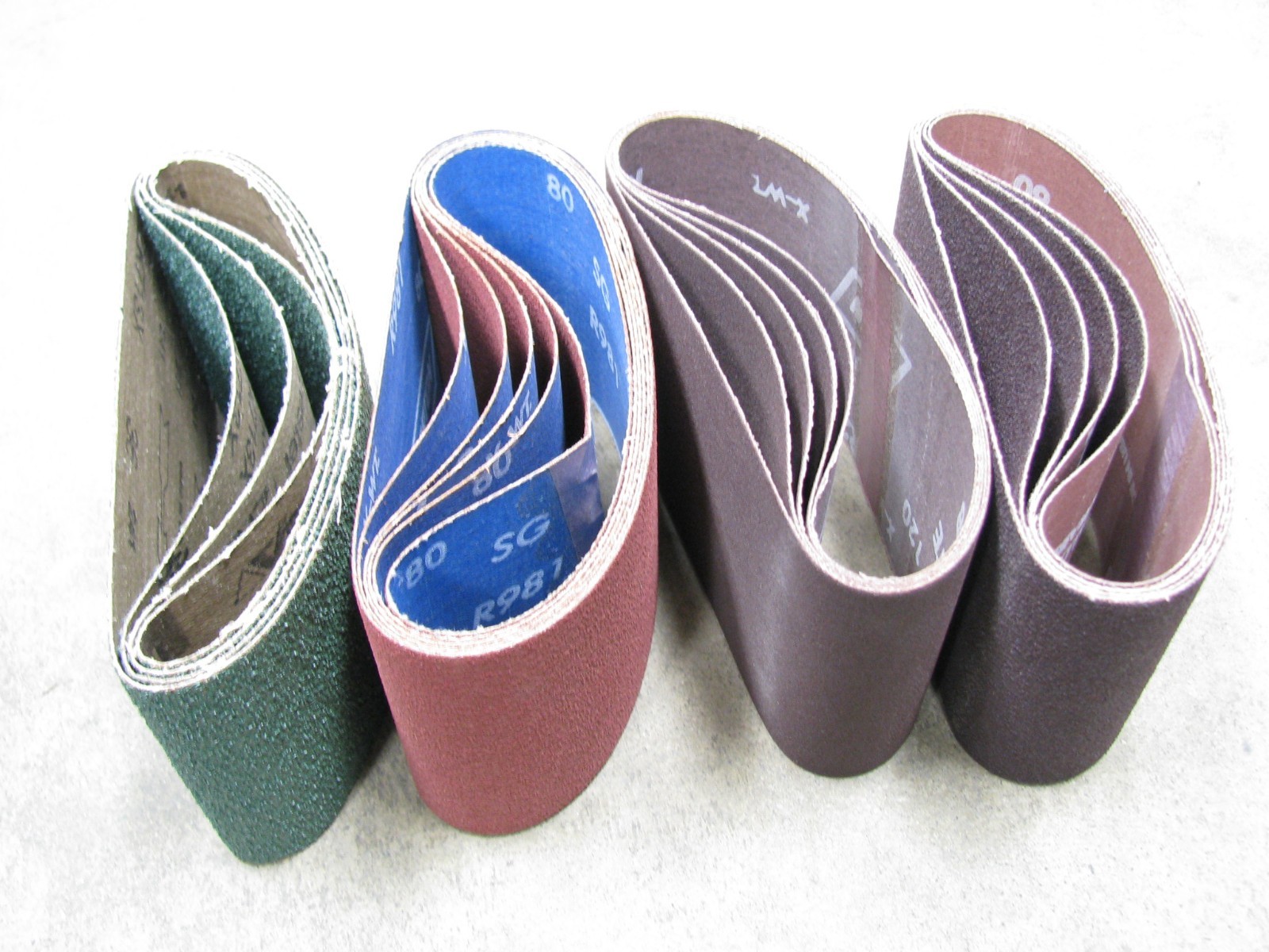 20 Pack 3-1/2 x 16 Inch Abrasive Sanding Belts Kit – 36 60 80 120 Grit