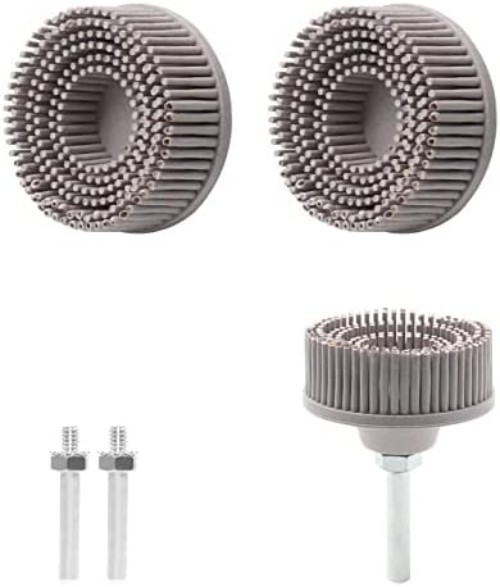 2Pcs 120 Grit White Bristle Disc Attachment, 2 Inch Abrasive Bristle Disc Gas…