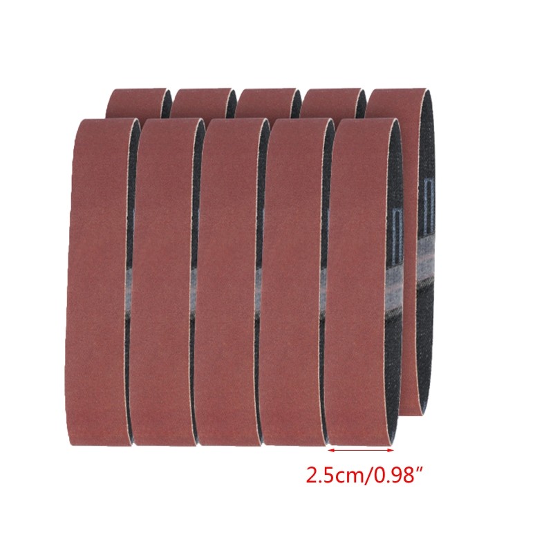 10 Pcs/Set 120/320/600 Grits Sanding Belts Anti-clogging Functions Sanding Band