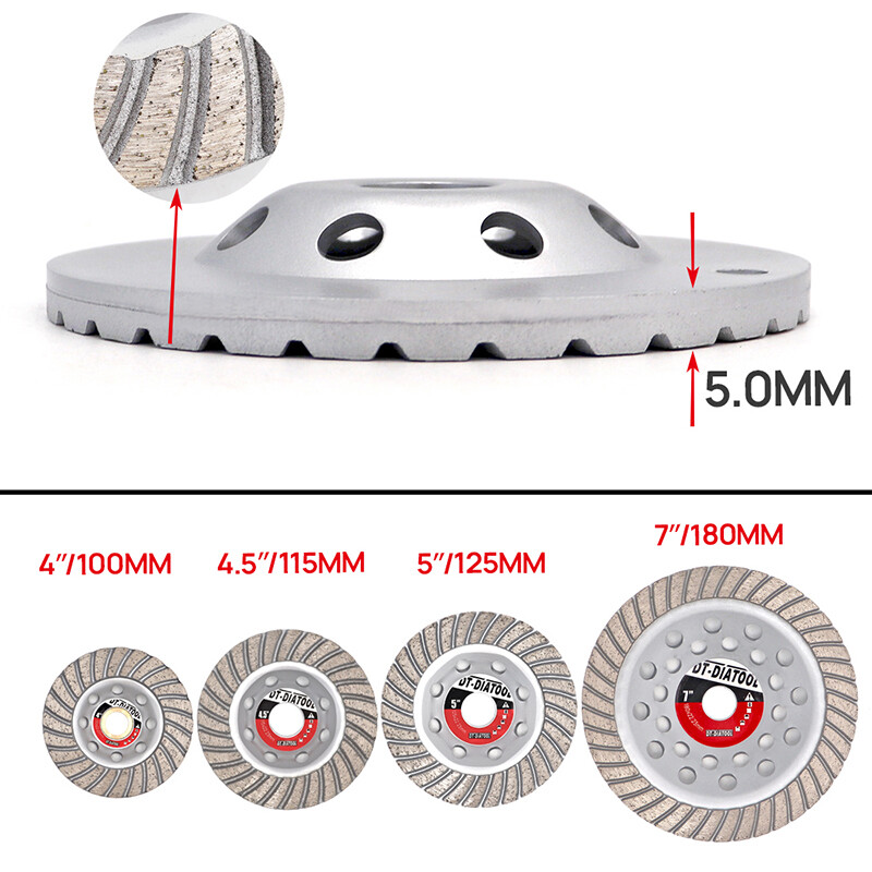 Diamond Grinding Wheel Marble Cutting Disc Cut Tile Concrete Masonry 4/4.5/5/7”