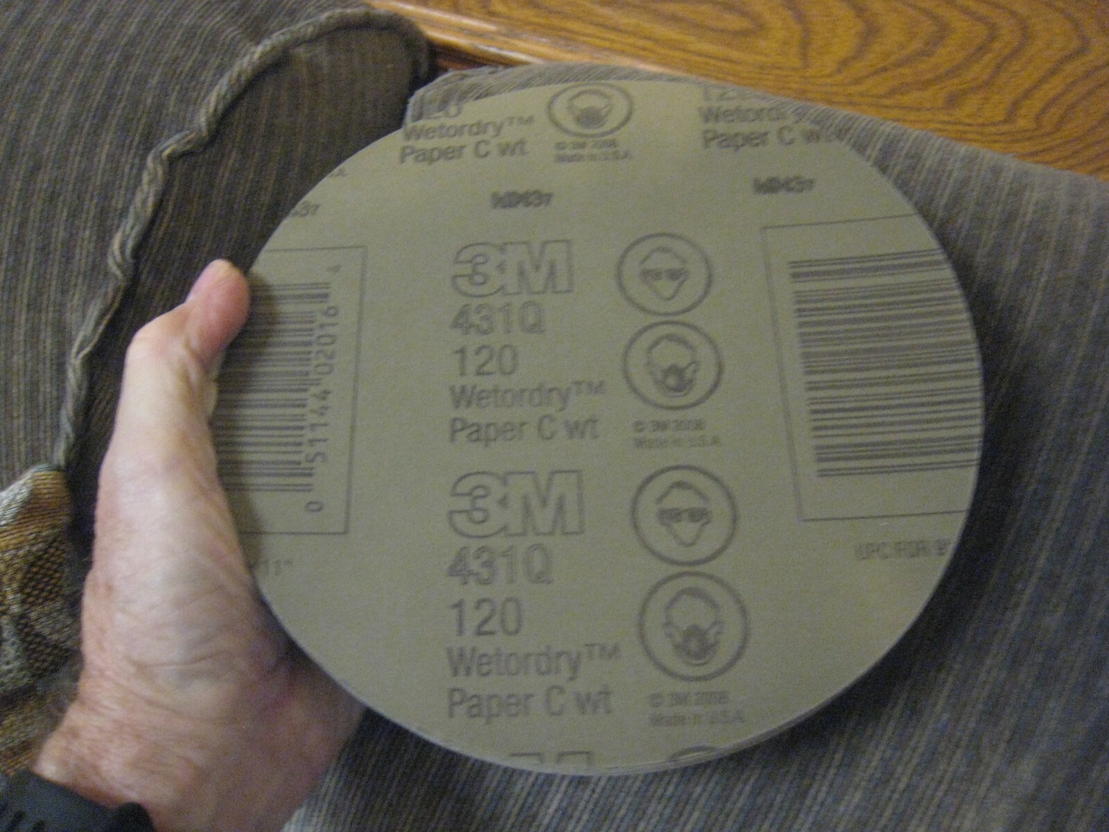LOT 100 NEW 3M 431Q 21347 WET OR DRY ABRASIVE DISC 8″ 120 grit