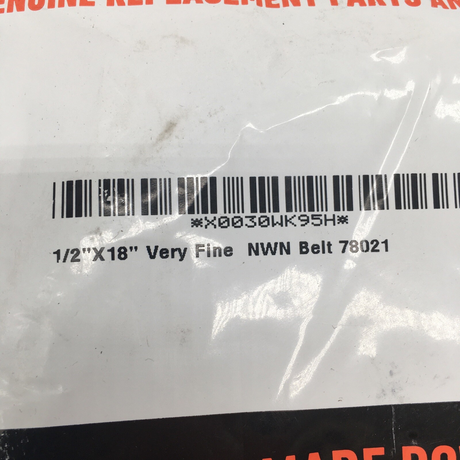Dynabrade 1/2 in x 18 in Very Fine NWN Belt 78021 USA