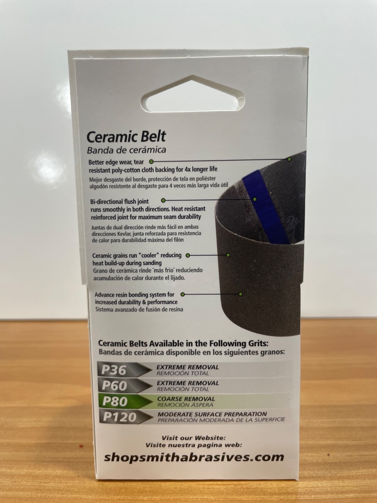 BRAND NEW Shop Smith P80 3″ x 21″ Ceramic Sanding Belt G2 12242