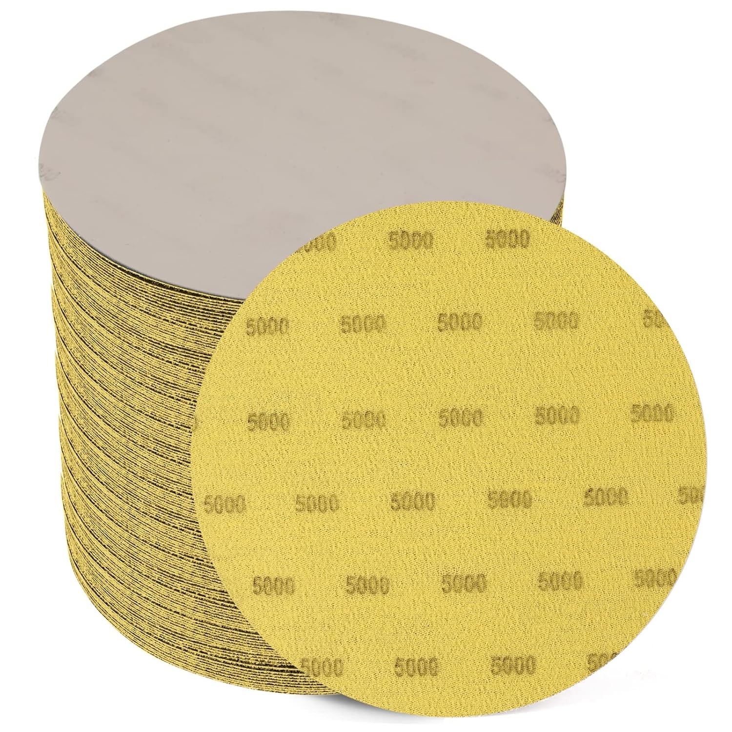 6 Inch 5000 Grit Sanding Disc, GOH DODD 25 Pieces Wet Dry Sandpaper Hook and…