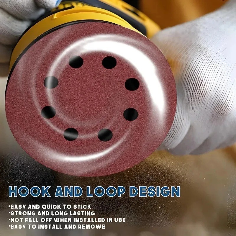 125mm 5″ Hook & Loop Sanding Discs 8 Hole Sandpaper 40-3000 Grit 10/20/50PCS