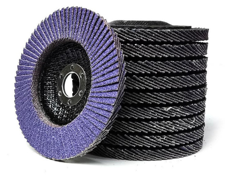 SATC 20PCS Flap Disc Purple Ceramic 4-1/2″x7/8″ 120Grit T29 115mm For Metal&Wood