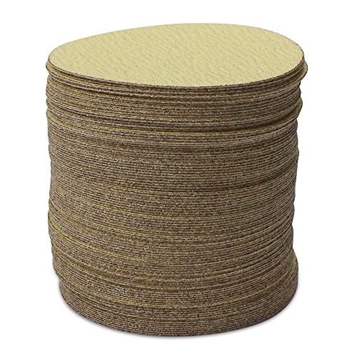 5″ Inch No Hole Hook and Loop Sanding Discs for Orbital DA Sanders – 100 Pack…