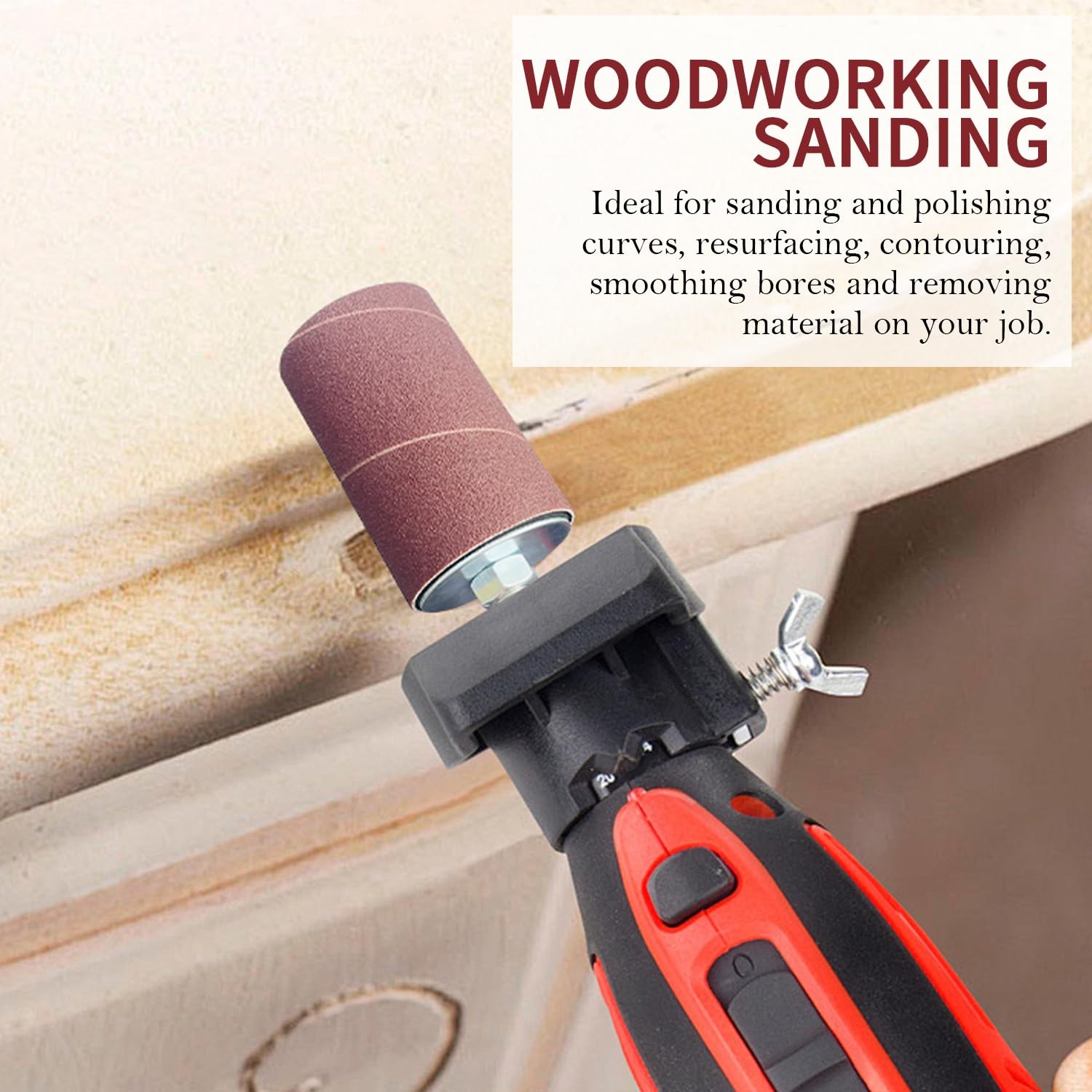 20 Piece Drill Press Sanding Drum Kit, 80/120 Grit Sanding Band Sleeves Rubbe…