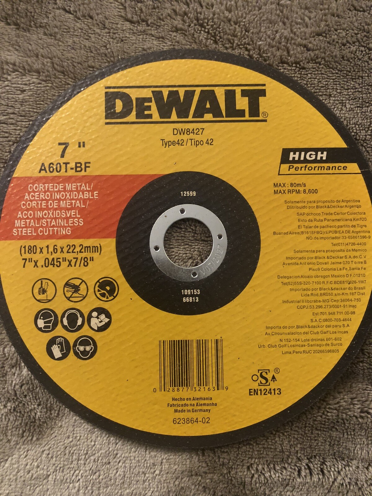 10Pack Cut Off Wheel 7 inch for Angle Grinder, Metal Cutting Wheel 7″x.045”x7/8”
