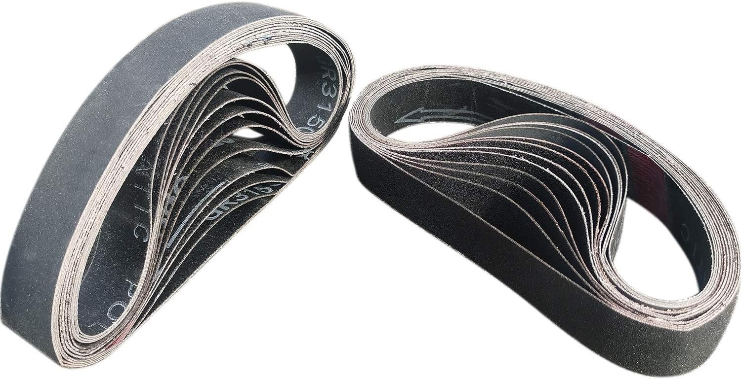 24 PCS 1×18 inch Silicon Carbide Sanding Belts 80-1000 Grit Assortment