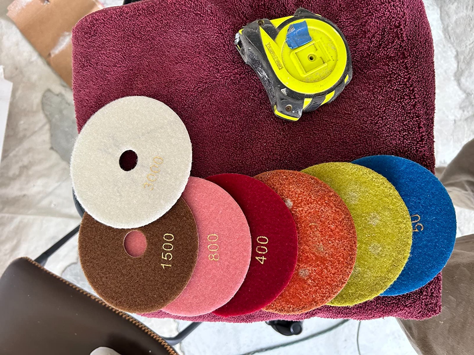 7 Step 7″ Diamond Polishing Pads Set for Granite Marble Stone