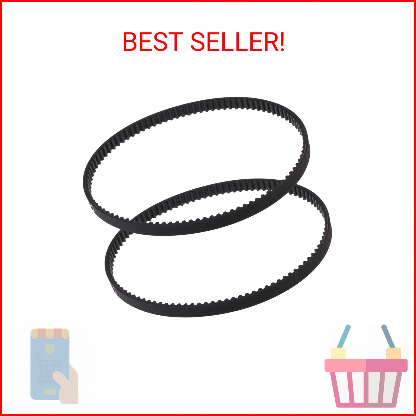 The Lord of the Tools 2PCS Rubber Drive Belt Compatible with Makita 9910 9911 Sa