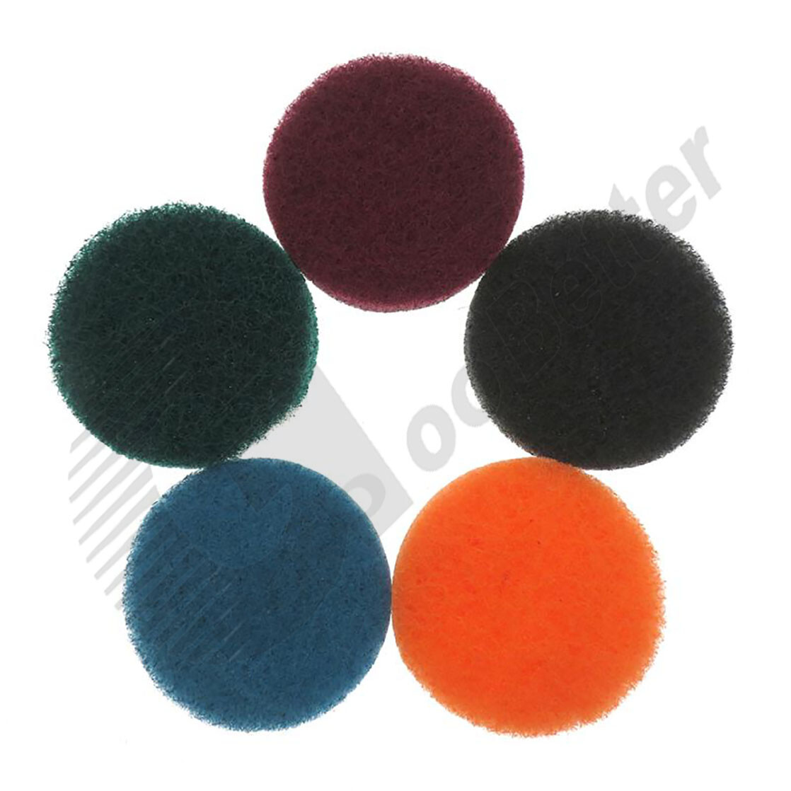 3″~7″ Nylon Fiber Scouring Pads Hook & Loop Abrasive Cleaning Pad 240~3000 Grit