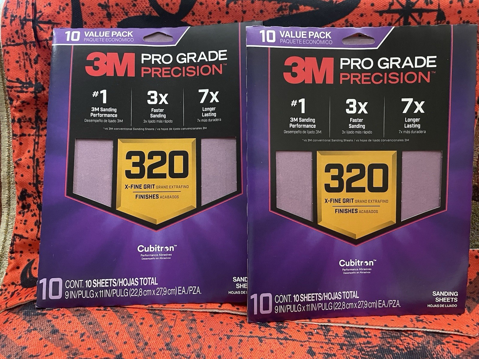20 Sheets (2 10packs) 3M Pro Grade Precision Sandpaper 320 X-Fine Grit NEW
