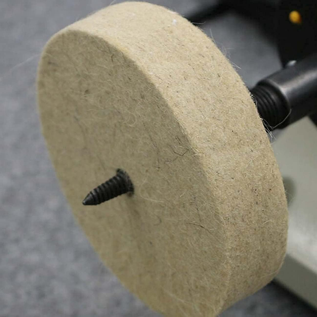Ø8 x 5/8″ Arbor Hole Coarse Wool Felt Buffing Wheels | Premium Compressed Har…