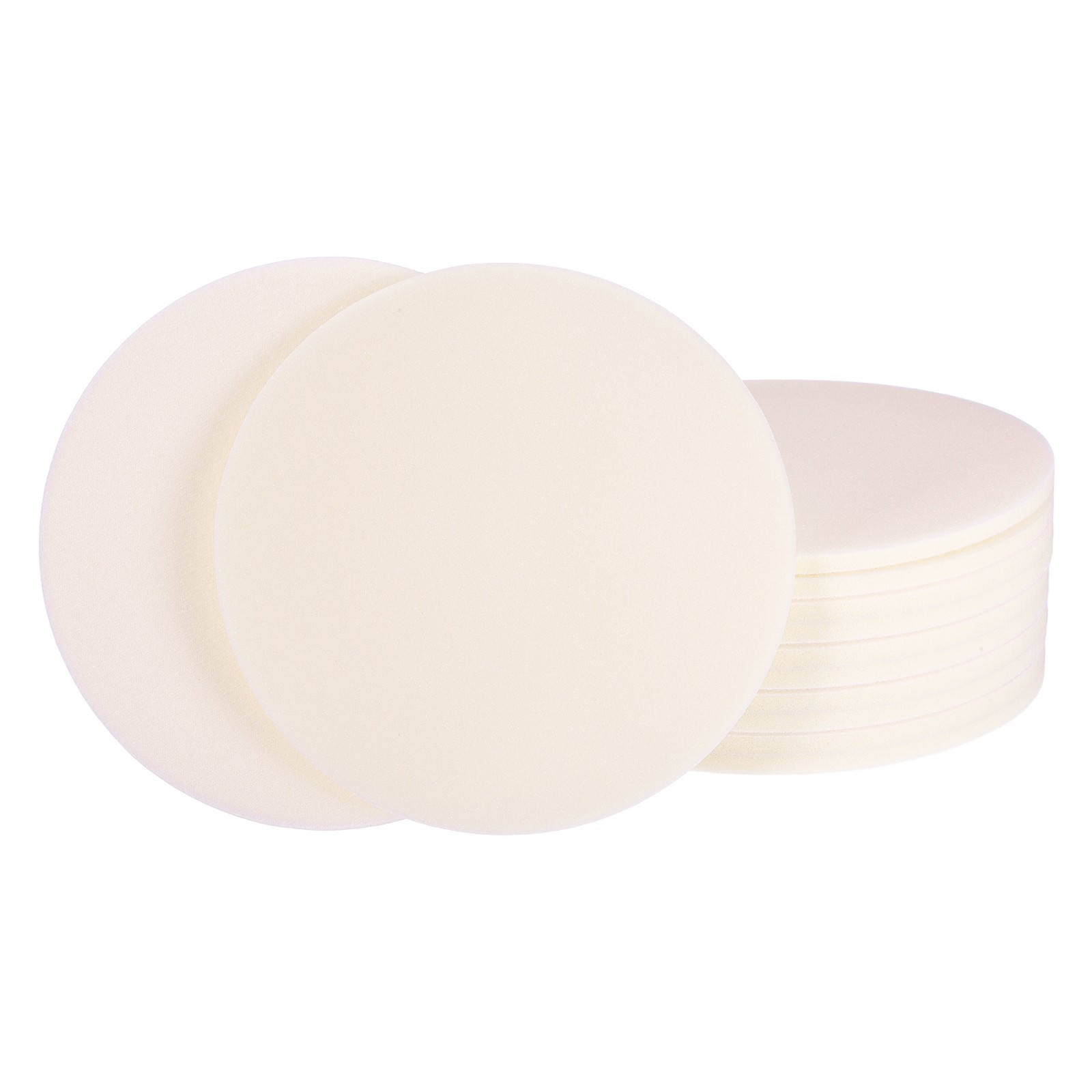 10 Pcs 150 Grit 5 Inch Hook and Loop Sponge Sanding Disc for Sander, White