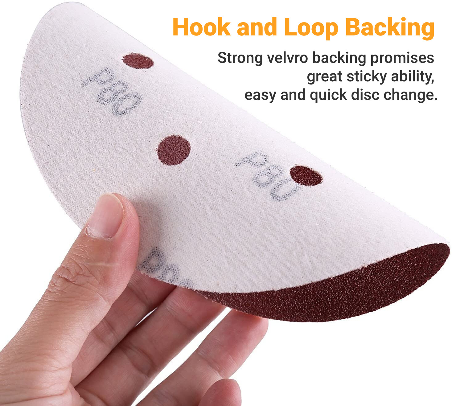 100PCS 6 in Sanding Discs 60 80 120 180 240 Grit Hook Loop Orbital Sander Paper