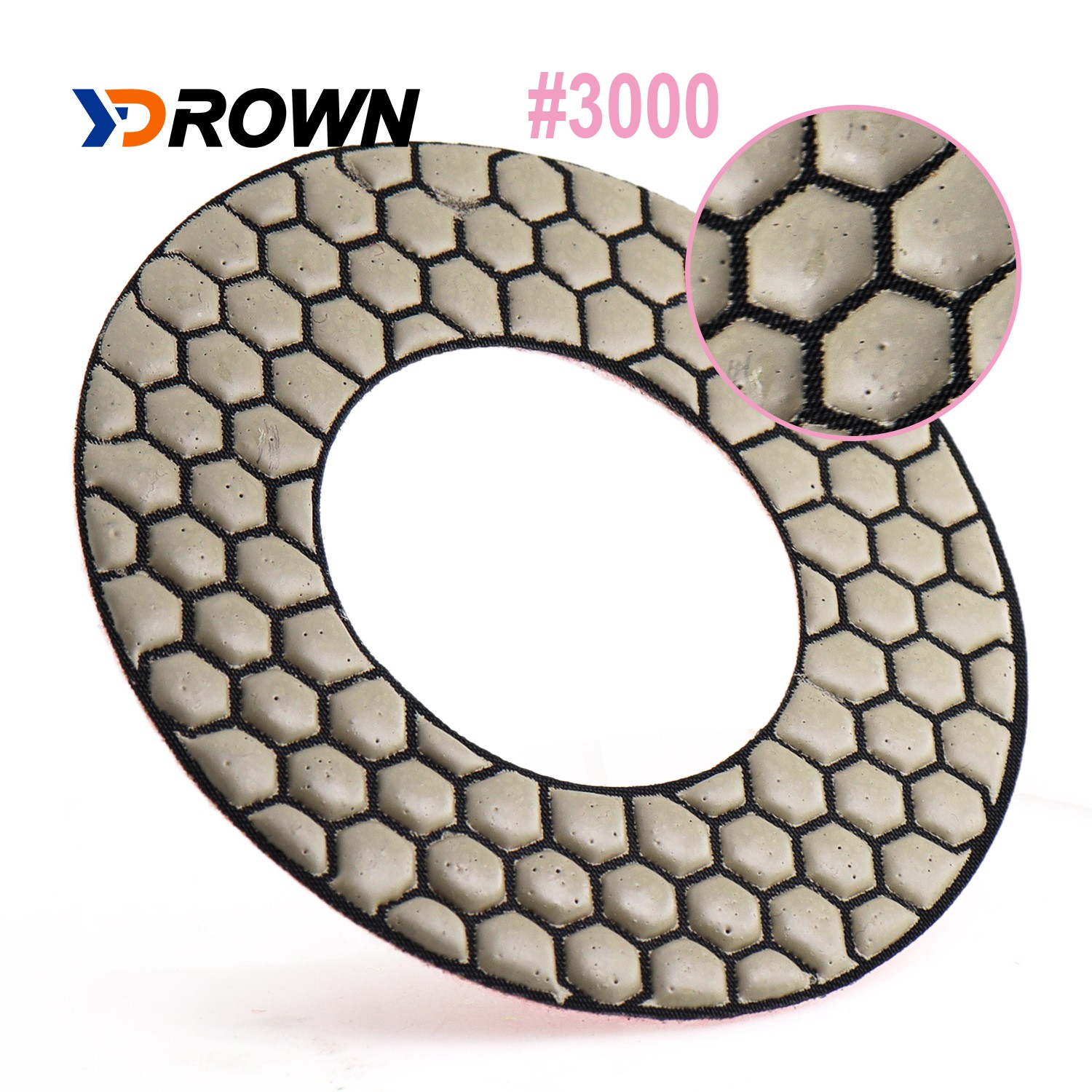 5″ 2PCS Diamond Polishing Pad 2mm Thickness Sanding Disc Dry Use Polisher Tool