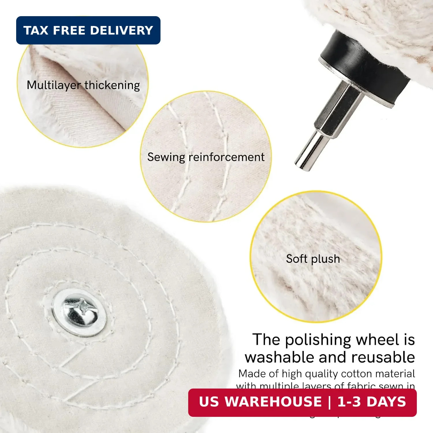 Aluminum Wheel Polishing Kit for Drill Buffing Wheel for Car Motorcycle Wheel