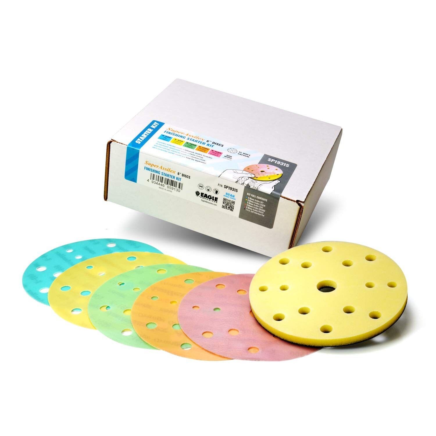 Super Assilex Flexible Sanding Disc Starter Kit 15 Holes- SP19315