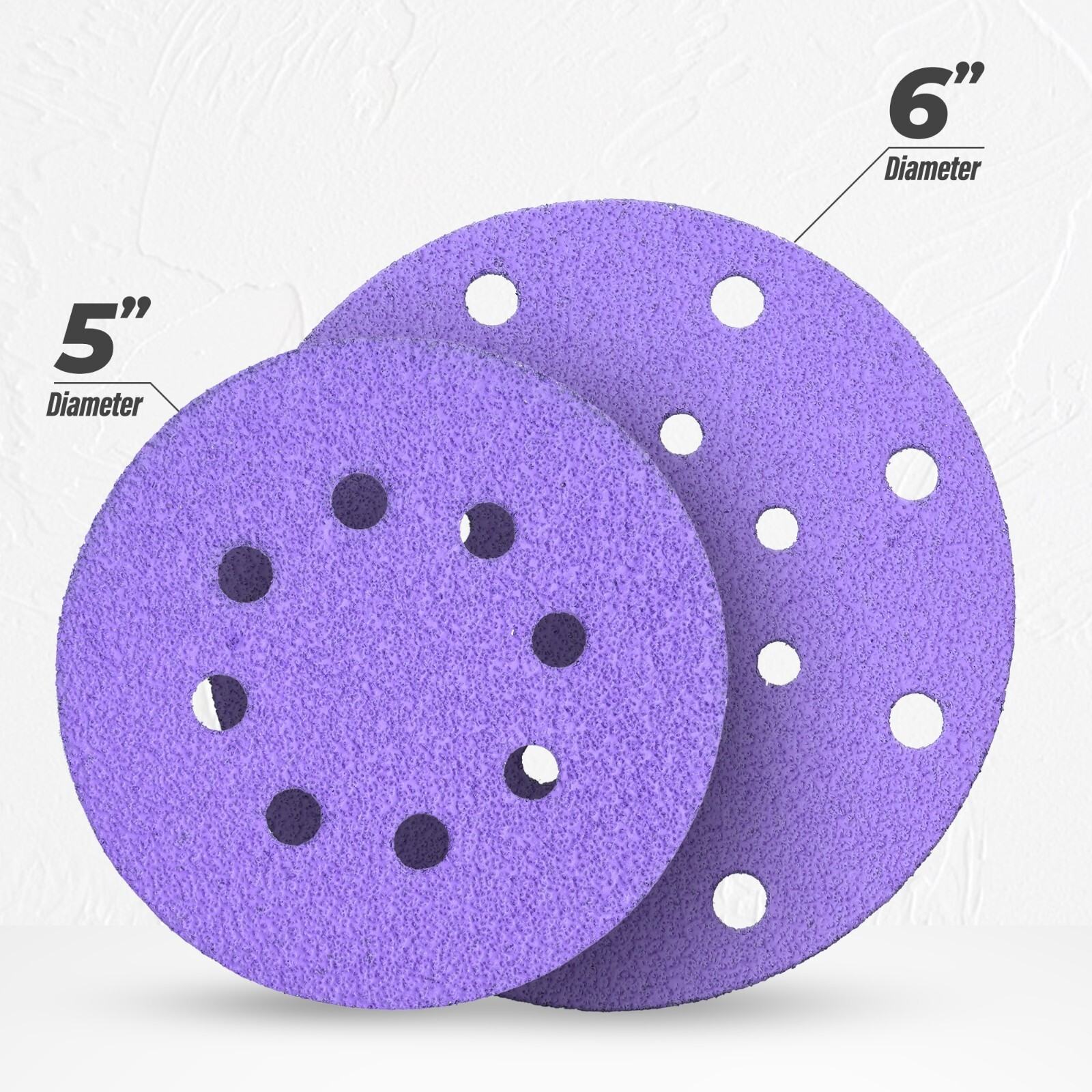 Sanding Discs Pads for Orbital Sander Circular Hook & Loop – 125mm 5″ 150mm 6″