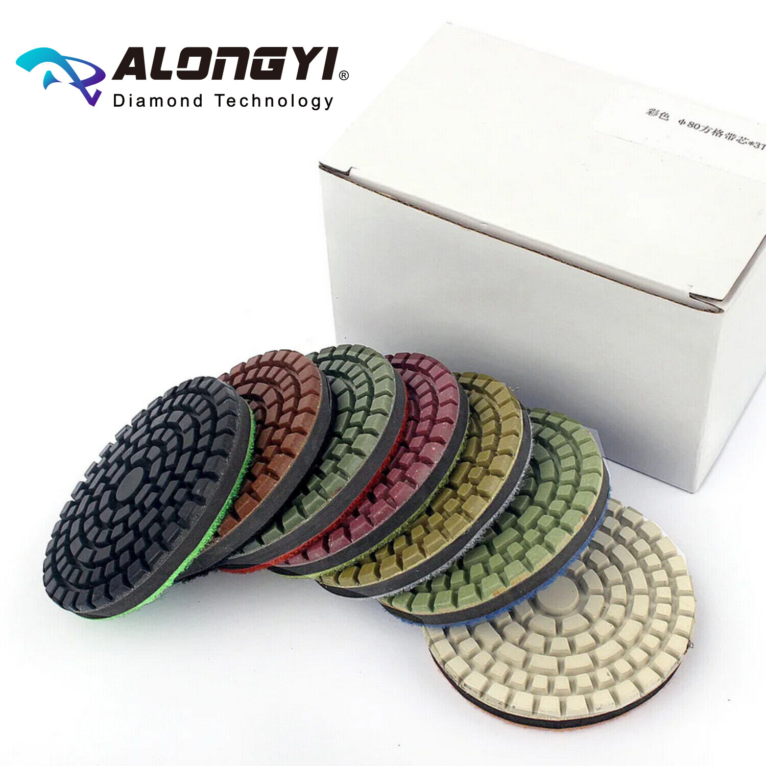 80mm 7pcs/Lot 3 Inch Diamond Polishing Pads Thickened Floor Stone Renew Disc