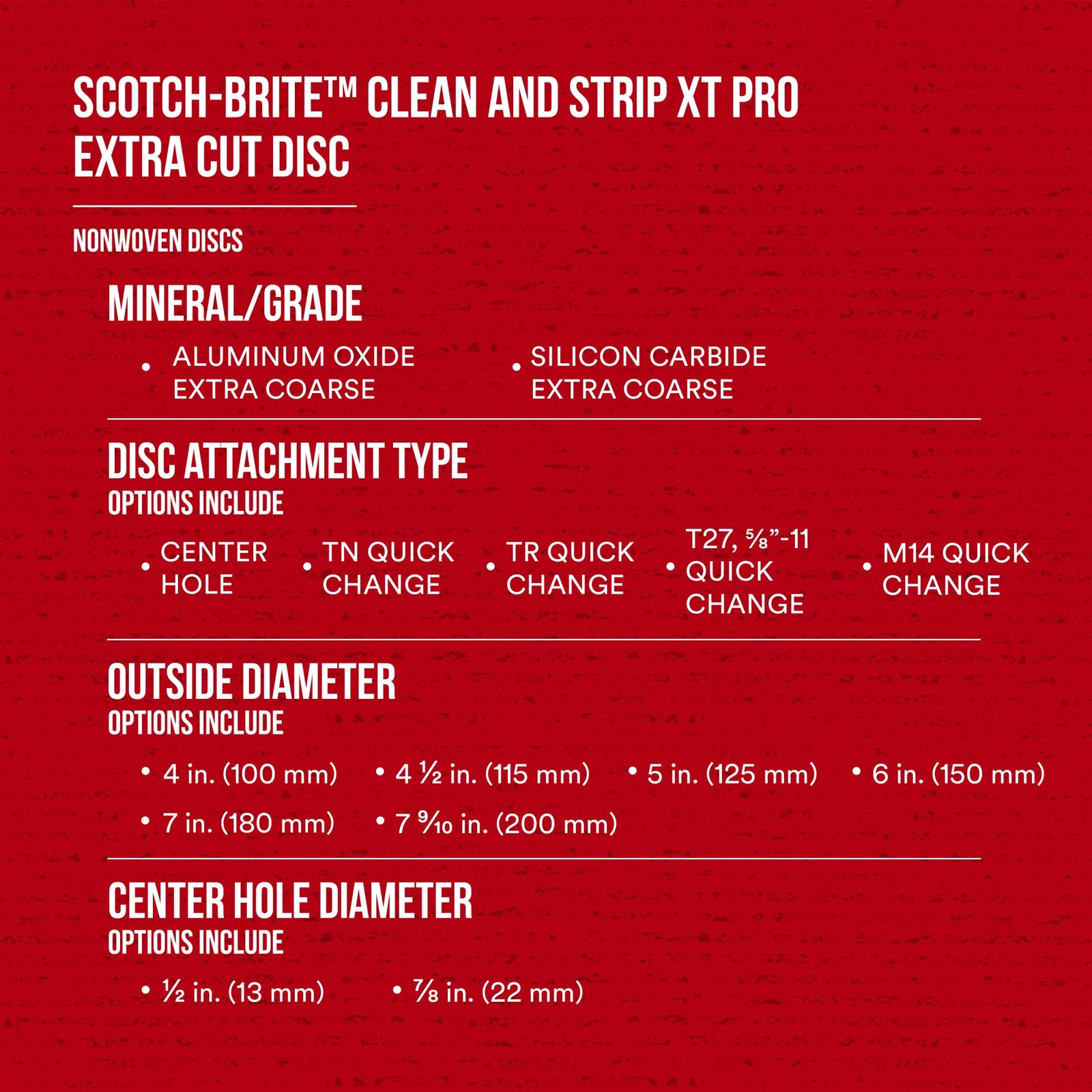 Scotch-Brite Clean and Strip XT Pro Extra Cut Disc, XC-DC, A/O ExtraCoarse