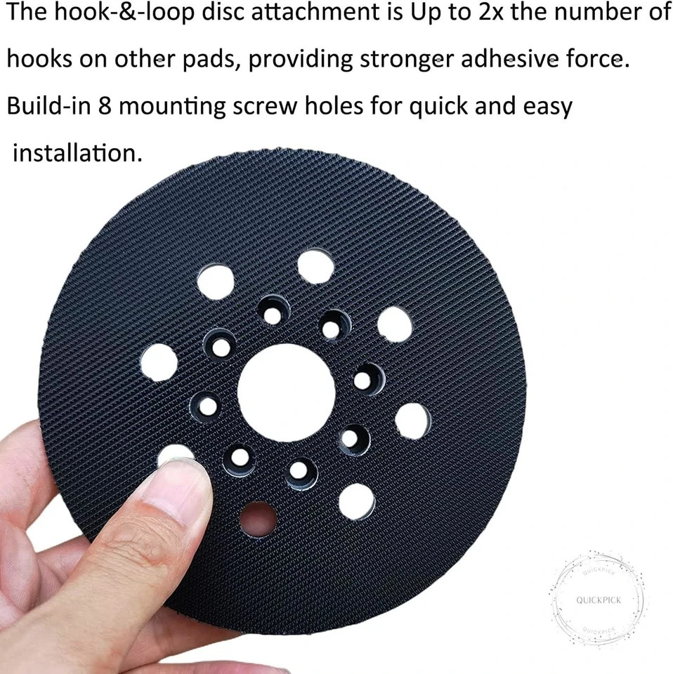 2 Pack 5 Inch 8 Hole Hook & Loop Replacement Sander Pad for 5″ Bosch ROS20VS,