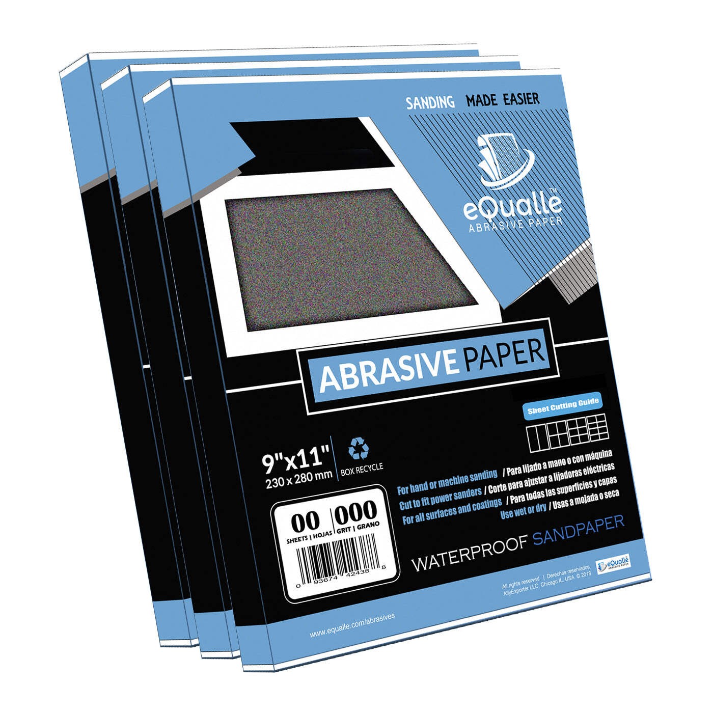 Sandpaper sheets Silicone Carbide Sanding Wood Metal Wet Dry