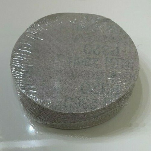 3M sandpaper hookit Disc fine P320 grit p/n 87012 50 sheets 127mm. 5 inch new