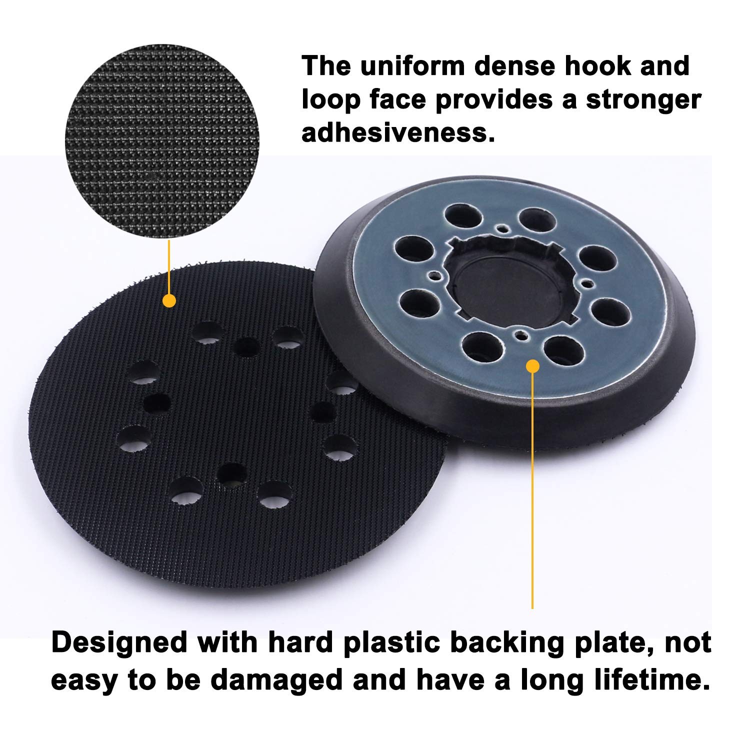 5″ 4-Screw Orbital Sander Pad Replacement Hook Loop for Dewalt N329079 DWE64233