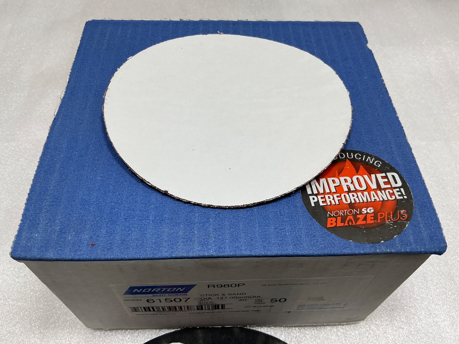 NORTON SAINT-GOBAIN R980P 61507 5″ STICK & SAND DISCS BOX OF 50