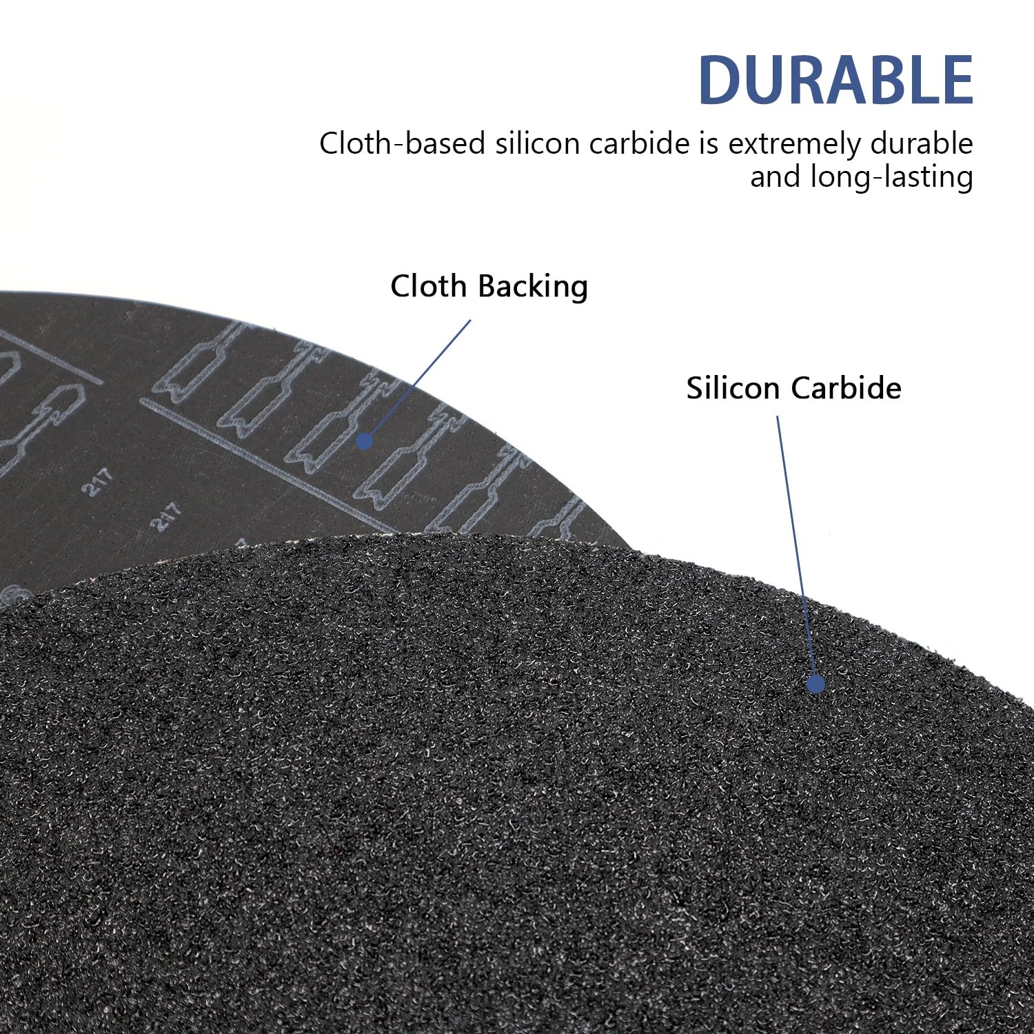 Floor Sanding Disc Cloth-Backed Silicon Carbide，17″ x 2″ Holes for Concrete, …