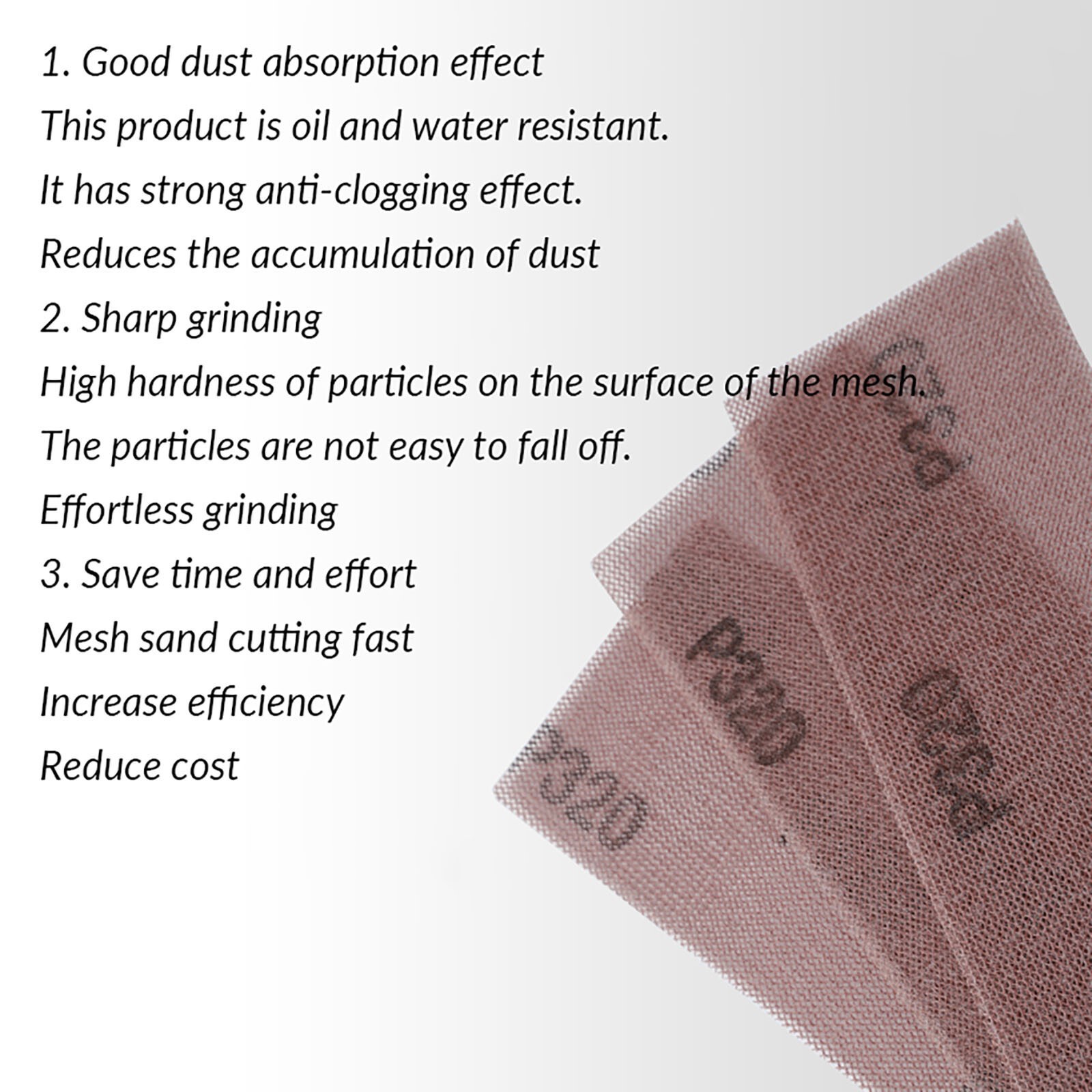 Sanding Sheet Abrasive Mesh Hook and Loop Hand Sander Screen Strips 93mm x 230mm