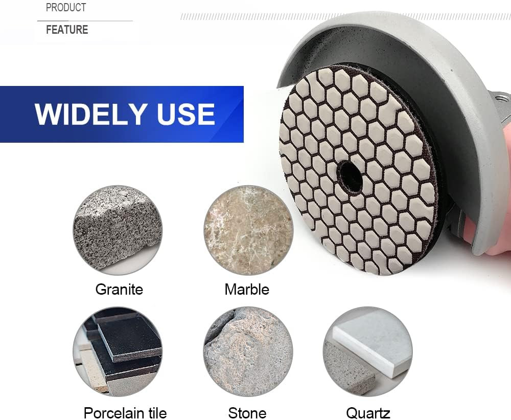 Grit 400 Diamond Polishing Pads for Marble, Granite & Stone Finishing