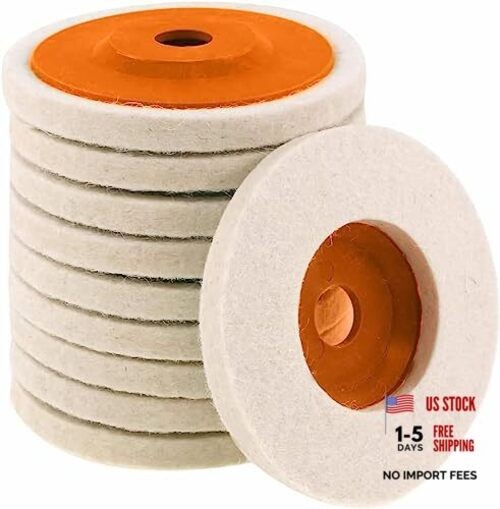 10 Pcs 4.5 Inch Wool Felt Polishing Wheel Disc,Wool Polishing Wheel 10pcs 4.5″